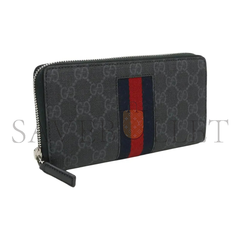GUCCI GG SUPREME ROUND ZIPPER LONG WALLET 408831 (19*10*2.5cm)